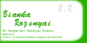 bianka rozsnyai business card